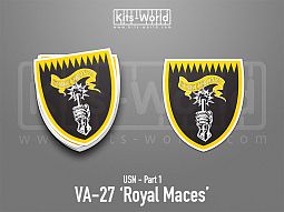Kitsworld SAV Sticker - US Navy - VA-27 Royal Maces 